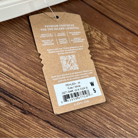 Olukai NEW Peheua White Slip-On Sneakers Loafers Women’s Size 5 Shoes Sneakers - Picture 6 of 8